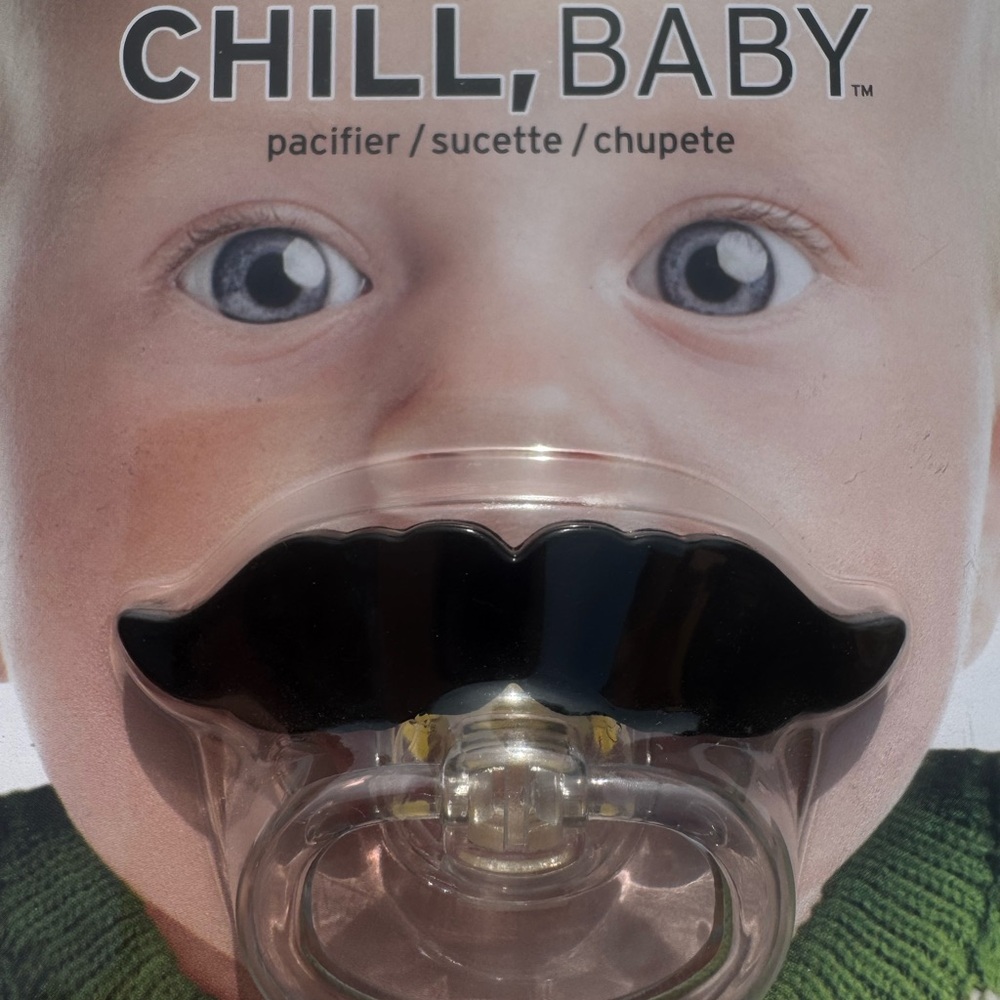 Fred Chill Baby Mustache Pacifier - Black